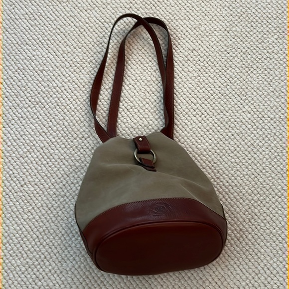 ๐๐HP๐พ๐พGhurka. The original and best. Khaki canvas/leather/brass bucket bag. - Picture 4 of 16